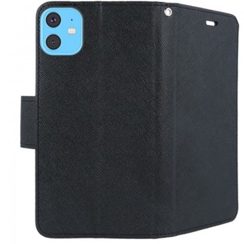 Atverčiamas dėklas su skyreliais - juodas (IPHONE 11) Atverčiamas dėklas su skyreliais - juodas (IPHONE 11)
